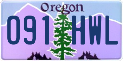 OR license plate 091HWL