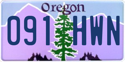 OR license plate 091HWN