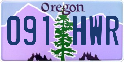 OR license plate 091HWR