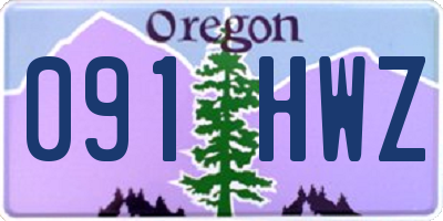 OR license plate 091HWZ