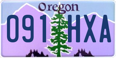 OR license plate 091HXA
