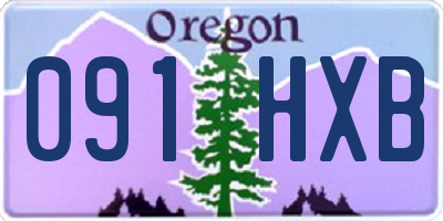 OR license plate 091HXB