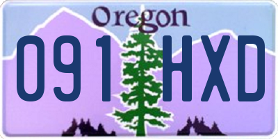 OR license plate 091HXD