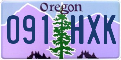 OR license plate 091HXK