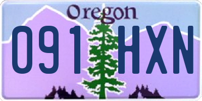 OR license plate 091HXN