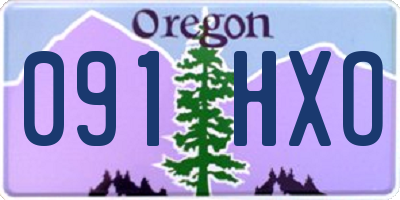 OR license plate 091HXO