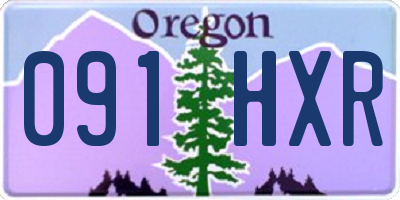 OR license plate 091HXR