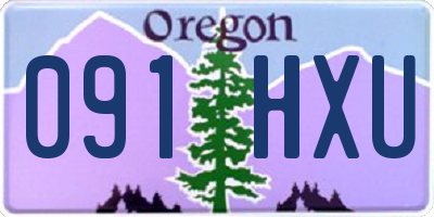 OR license plate 091HXU