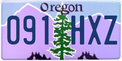 OR license plate 091HXZ