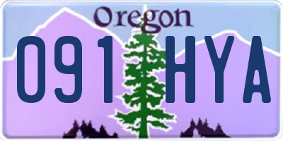 OR license plate 091HYA