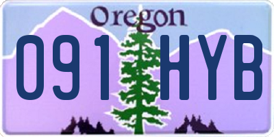 OR license plate 091HYB