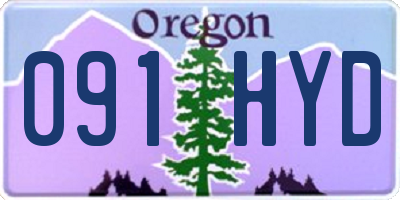 OR license plate 091HYD