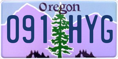 OR license plate 091HYG