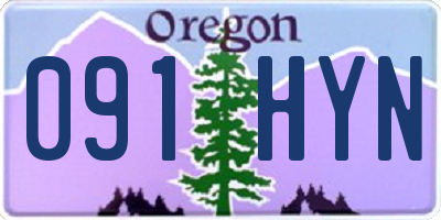 OR license plate 091HYN