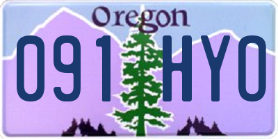 OR license plate 091HYO