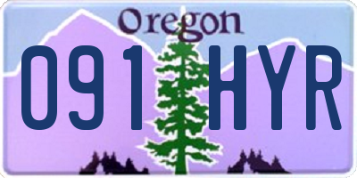 OR license plate 091HYR