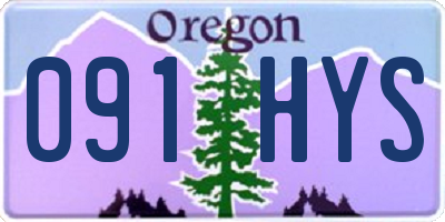 OR license plate 091HYS