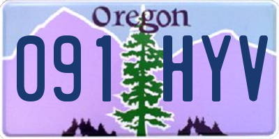OR license plate 091HYV