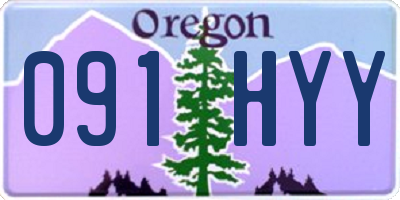 OR license plate 091HYY