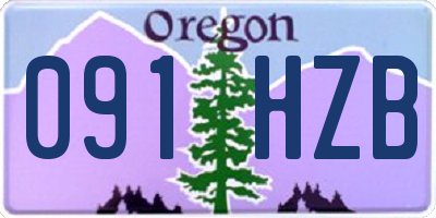 OR license plate 091HZB