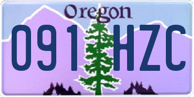 OR license plate 091HZC