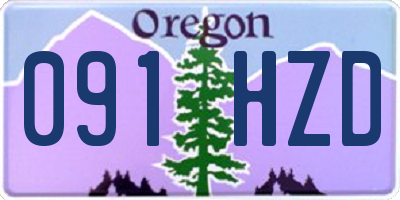 OR license plate 091HZD