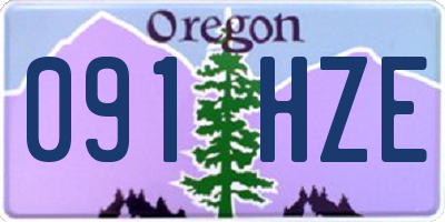 OR license plate 091HZE