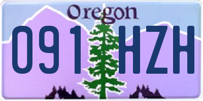 OR license plate 091HZH