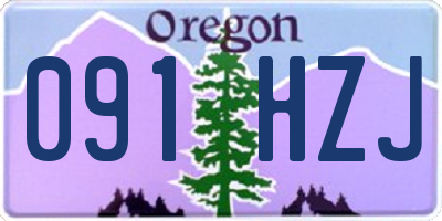 OR license plate 091HZJ