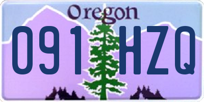OR license plate 091HZQ
