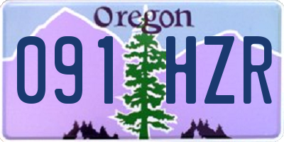 OR license plate 091HZR