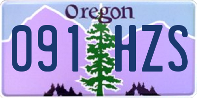 OR license plate 091HZS
