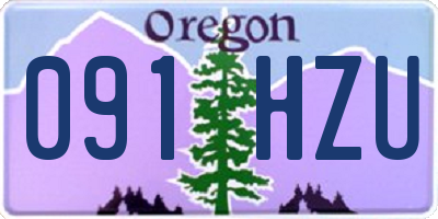 OR license plate 091HZU