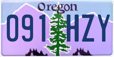 OR license plate 091HZY