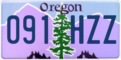 OR license plate 091HZZ