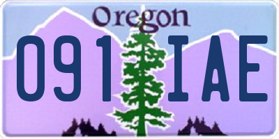 OR license plate 091IAE