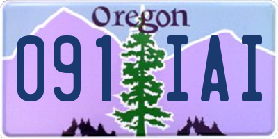 OR license plate 091IAI