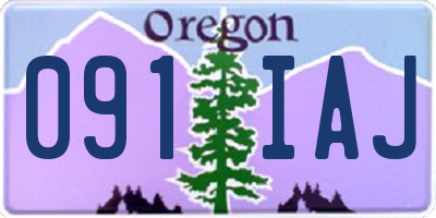 OR license plate 091IAJ