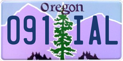 OR license plate 091IAL