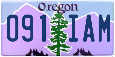 OR license plate 091IAM