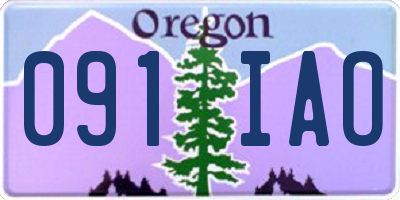 OR license plate 091IAO