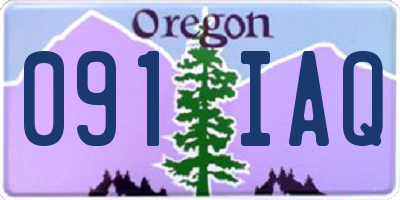 OR license plate 091IAQ