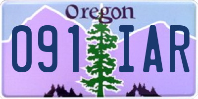 OR license plate 091IAR