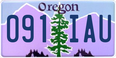 OR license plate 091IAU