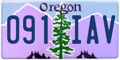OR license plate 091IAV