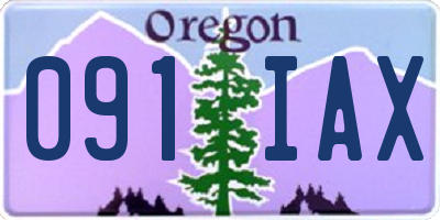 OR license plate 091IAX