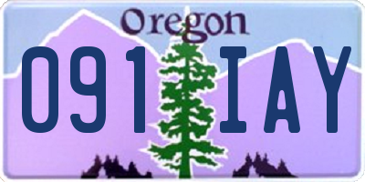 OR license plate 091IAY