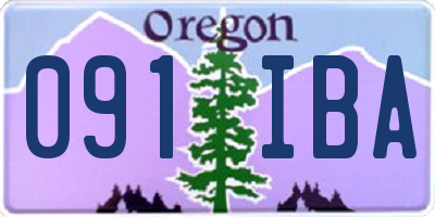 OR license plate 091IBA