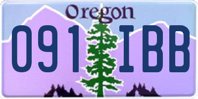 OR license plate 091IBB
