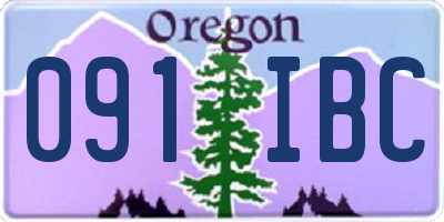 OR license plate 091IBC